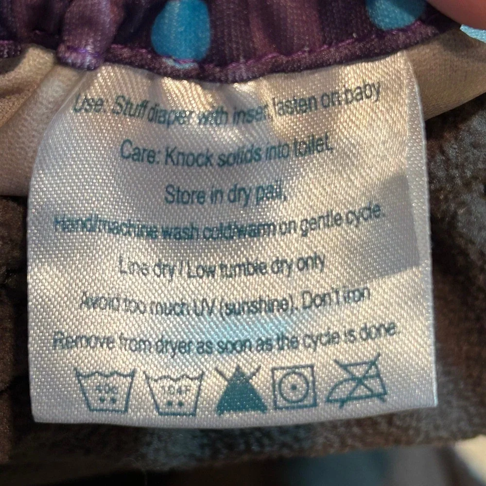 Monsters Inc Inspired Reusable Pocket Cloth Diaper Mike & Sulley Purple Snap Fit
